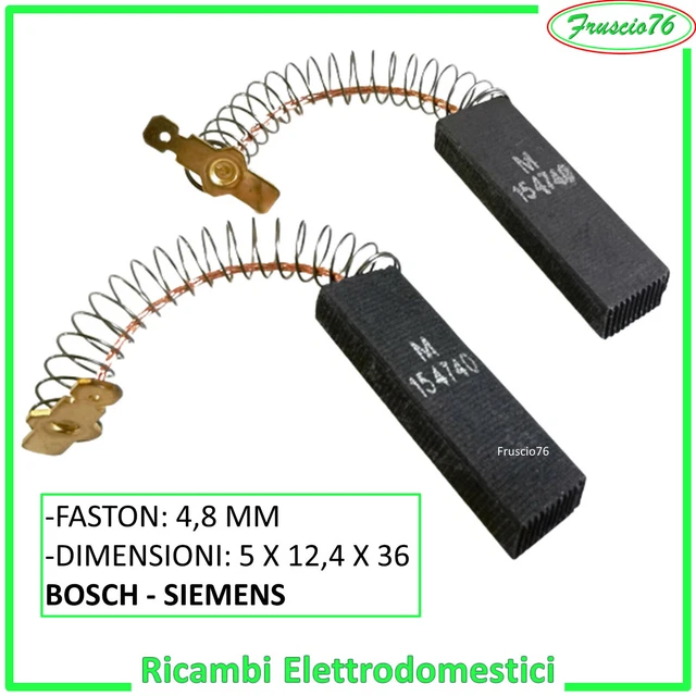 Spazzole Carbone Per Trapano Bosch GBM 23-2 - 6.3x12.5x22 Mm, Ricambio Originale, Con Auto-Stop