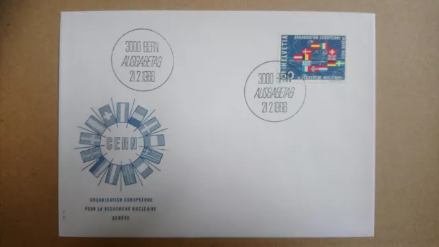 Switzerland, February  1966, CERN FDC. Mi 835