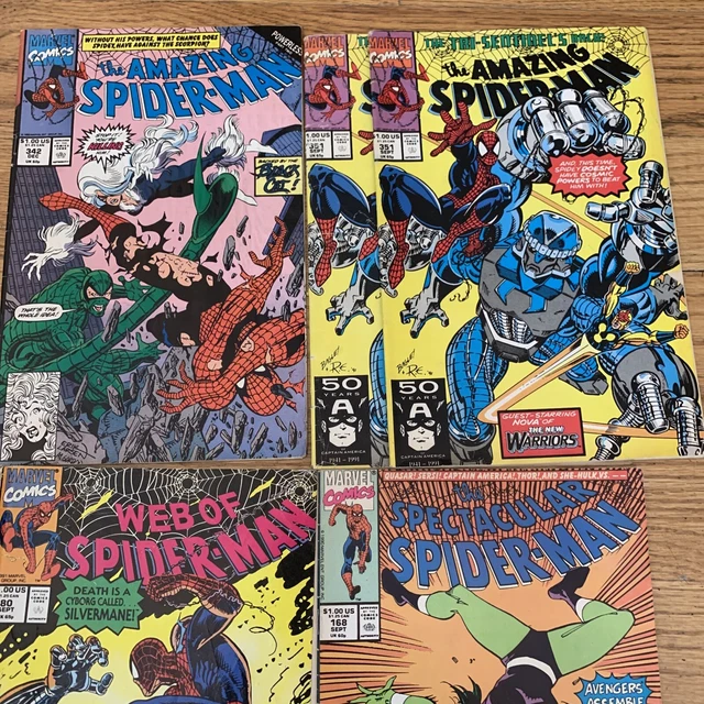 Lot of 5 MARVEL The Amazing Spiderman # 351 X 2 342 Web #80 Spectacular #168