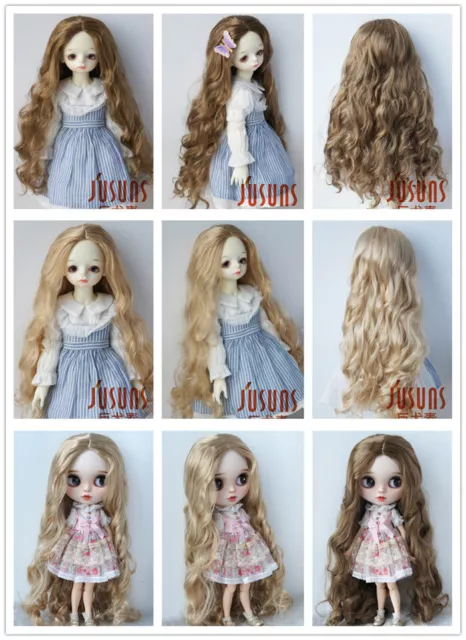 JD435 1/4 1/3 Long BJD Wig MSD SD Blythe Doll Hair 8-9 9-10 10-11 11-12inch Wigs
