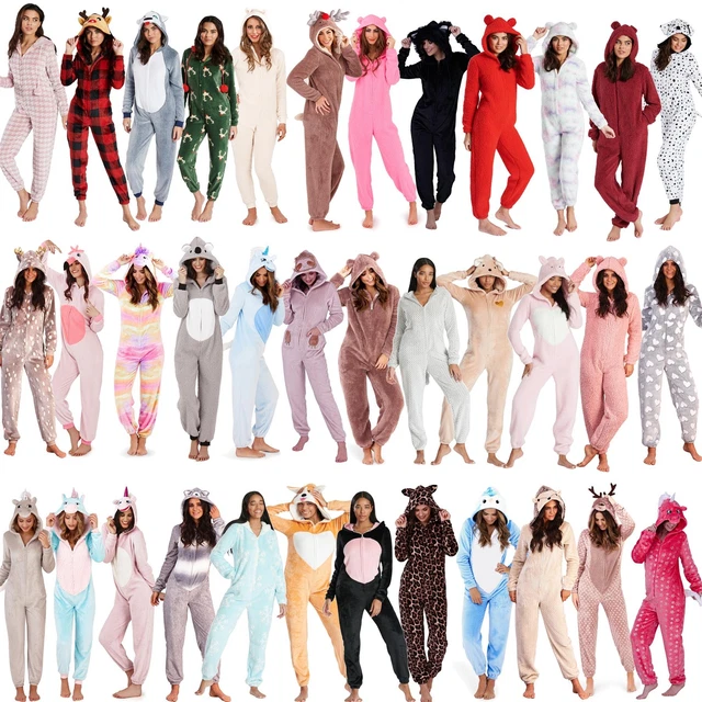 Costume con cappuccio donna/donna/ragazza pile tutto in uno taglia 6-22