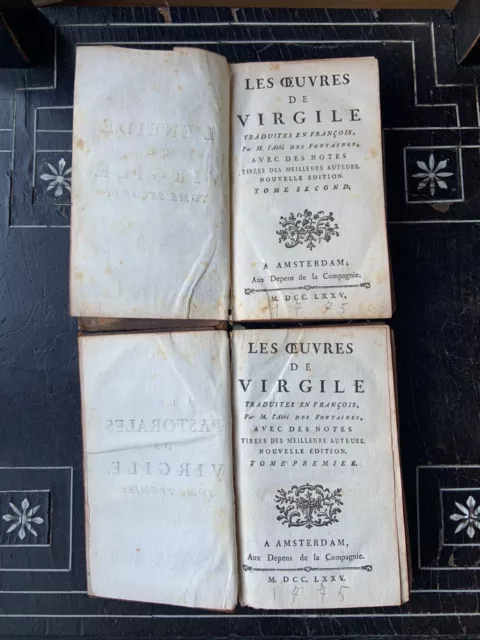 Abbé de Fontaines - Les Oeuvres de Virgile. 2 vol 1815