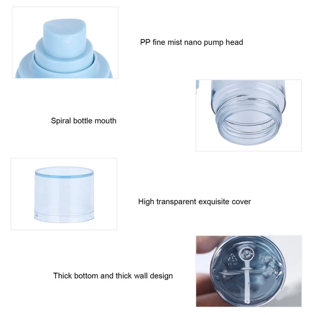 3Pcs/Set Plastic Spray Bottles Reusable Refillable Container For Essential Oi YA