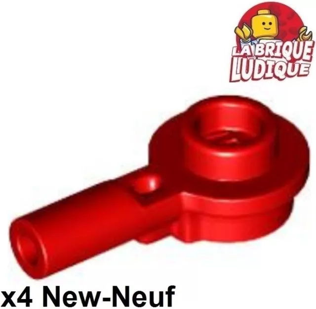 Lego 4x Bar barre tige 1L with 1x1 round plate rond plat rouge/red 32828 NEUF