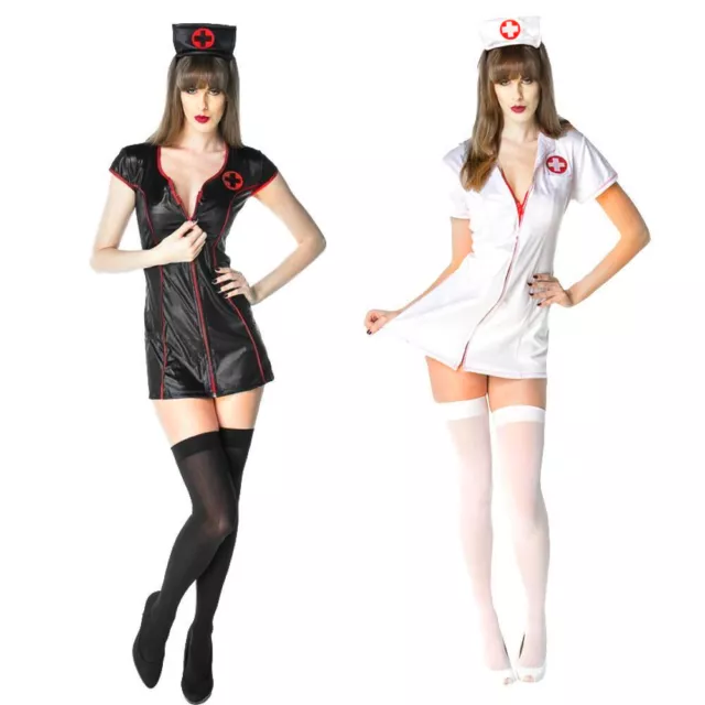 Sexy Hen Party Uniform Naughty Nurse Halloween Fancy Dress Costume Ladies Adult 3