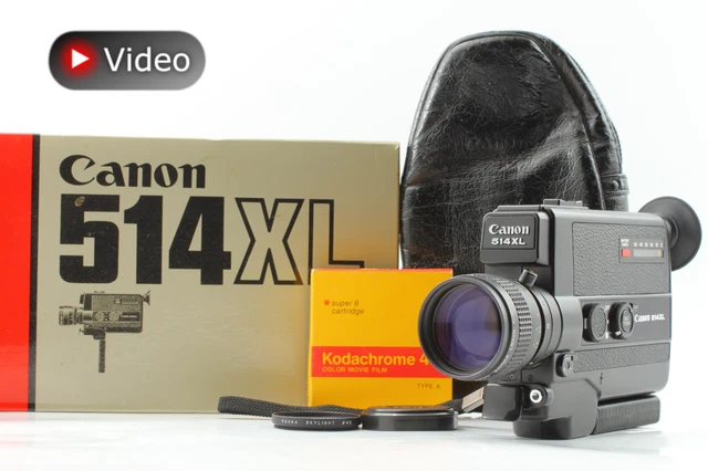 All Works! [N MINT in BOX] Canon 514XL Super 8 8mm Movie Film Camera From JAPAN