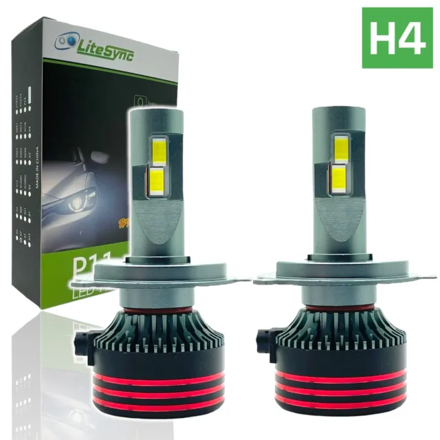 LiteSync H4 LED Fanale Kit Lampadine 13000lm Canbus Per Daihatsu Charade