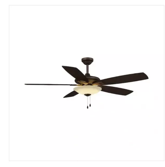 Hampton Bay Menage 52 in. LED Indoor Low Profile Oil Rubbed Bronze Ceiling Fan