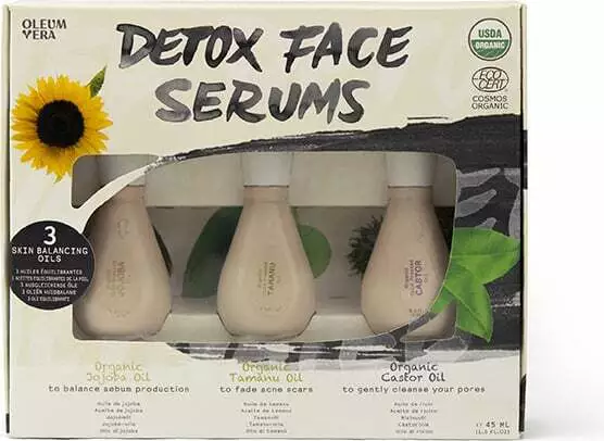 Detox Serums Set Organic Facial Hydrating Face Skin Purifying Natural Detoxifies