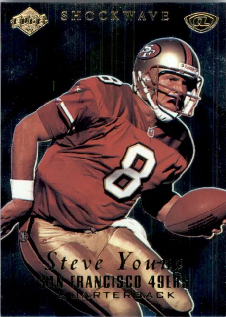 1999 Edge Football Shockwave Steve Young #SW18