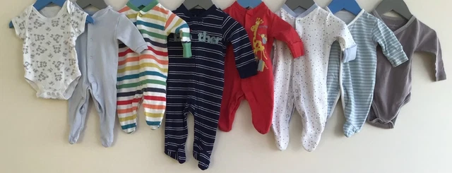 Pacchetto di abbigliamento bambini età 0-3 mesi Next Tesco Carters