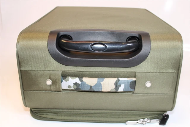 Samantha Brown Olive Geo Camo 2PC Set Carry On / Tote NEW Luggage S7655-35-2PC 11