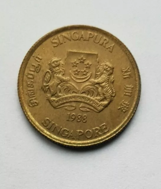 Singapur, 5 Cent, 1988, britische Royal Mint,