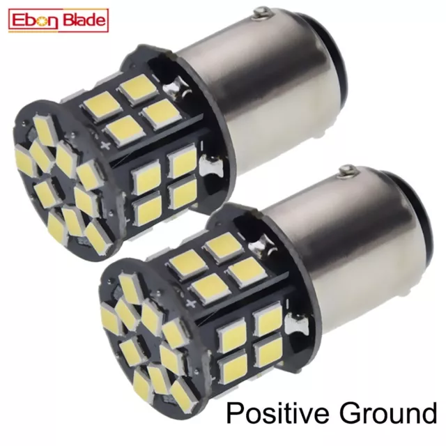 2x 6V BA15D Positve earth LED Car Light Dual Beam Tail Brake Stop Bulb  6 Volt