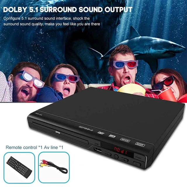 FULL HD DVD Player Automatisch CD Spieler USB VCD MIC MP3 Mit
