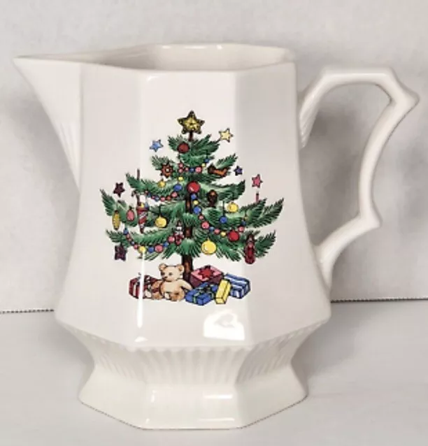 Nikko Christmastime Coffee Tea Creamer Milk Cream Christmas Tree Octagon Pitcher