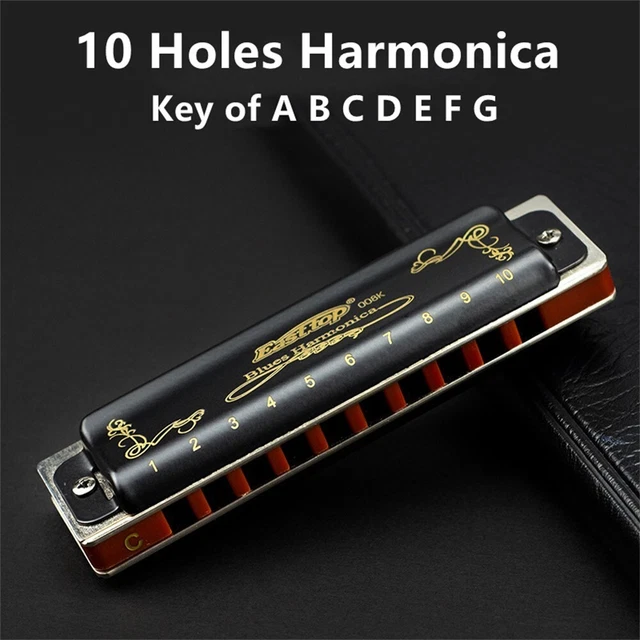 Easttop 10 Holes Harmonica in Key of A B C D E F G for Experienced Players