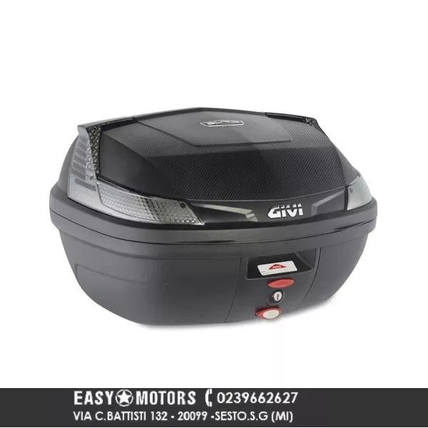 GIVI Coffre Top Case B47 Case Noir Tech Sans Plaque 47 Lt