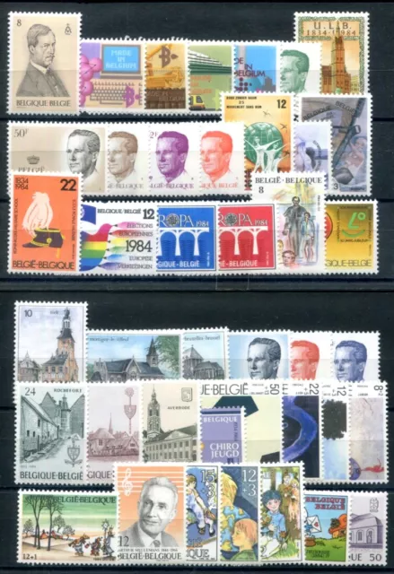 BELGIEN 1984 2164-2207 ** POSTFRISCH JAHRGANG fast komplett ohne BLOCKS(00097