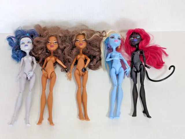 Monster High Nude Dolls Ellee Eedee Abbey Boninable Catty Noir Clawdeen Wolf(x2)