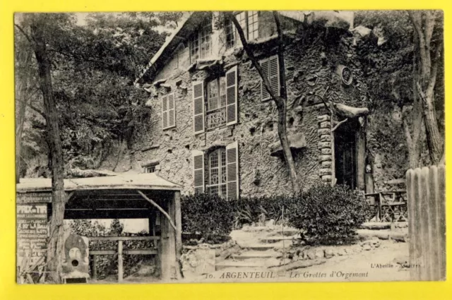 cpa FRANCE 95 - ARGENTEUIL (Val d'Oise) Les GROTTES d'ORGEMONT Stand de Tir