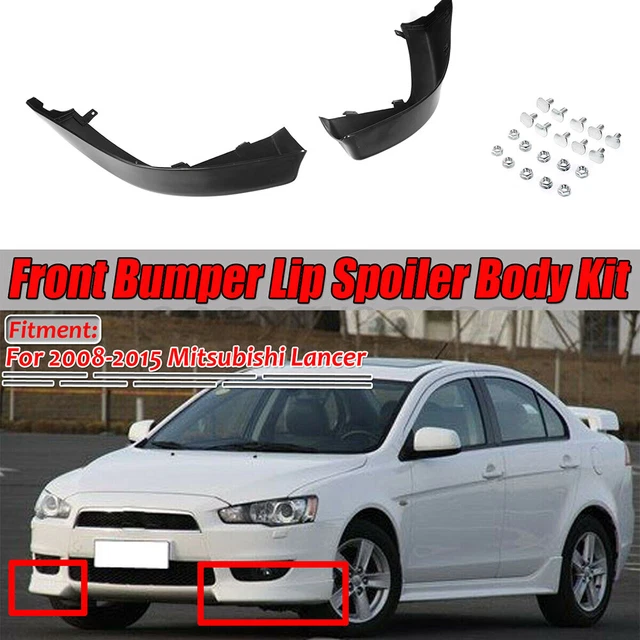 For Mitsubishi Lancer 2008-2015 Front Bumper Lip Spoiler Side Splitter Spoiler
