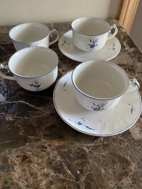 Villeroy & Boch Vieux Luxembourg  4 Flat Cups & 2 Saucers