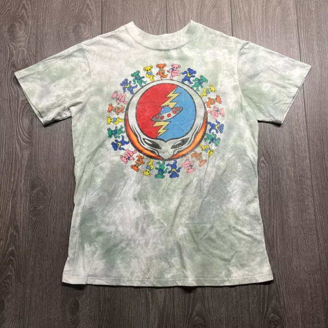 Grateful Dead Spiral Alien Bear T Shirt Meidum Band Tee Tie Dye Hippy Rare