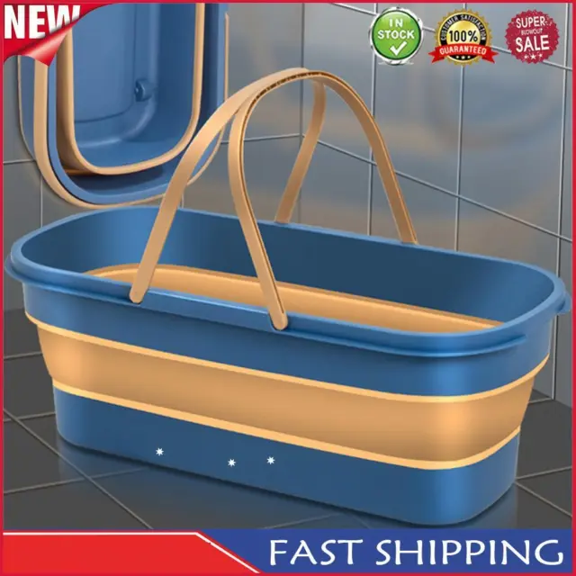 Flat Mop Cleaning Bucket Foldable Rectangular for Outdoor Garden Camping Fishing