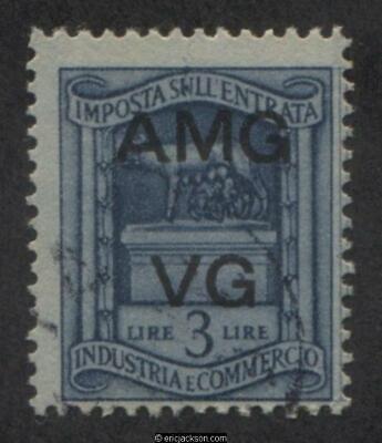Venezia Giulia Industry & Commerce Revenue Stamp, VG IC3 left stamp, used, F-VF