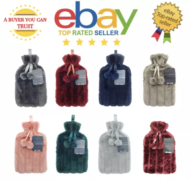 2L Large Hot Water Bottle Fabulous Quality and with Beautiful Removable Covers