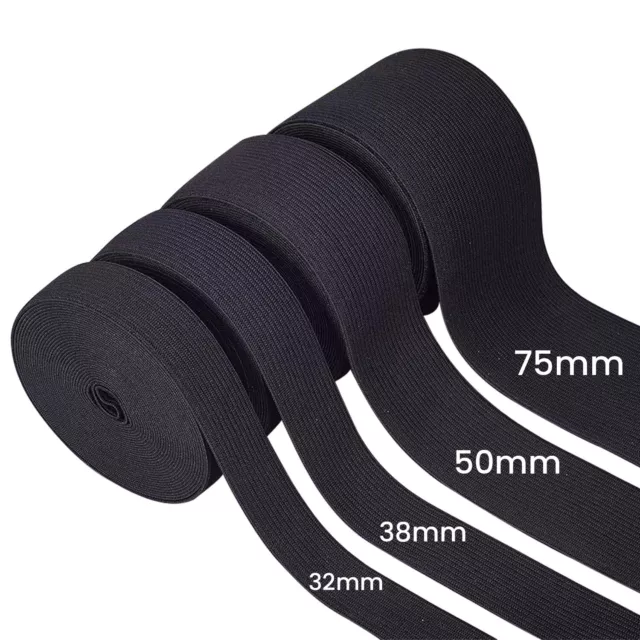 Strong Woven Elastic Premium Quality 32mm 38mm 50mm 75mm Wide Sewing Dressmaking