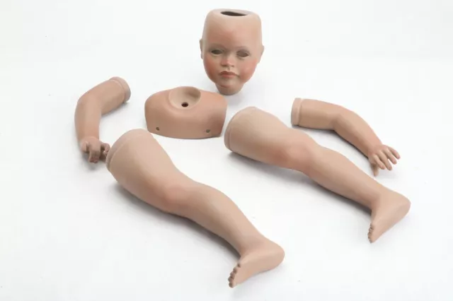 GWEN ROSS 1991 Bisque MOLD Porcelain Doll Head Parts Baby Black Dark