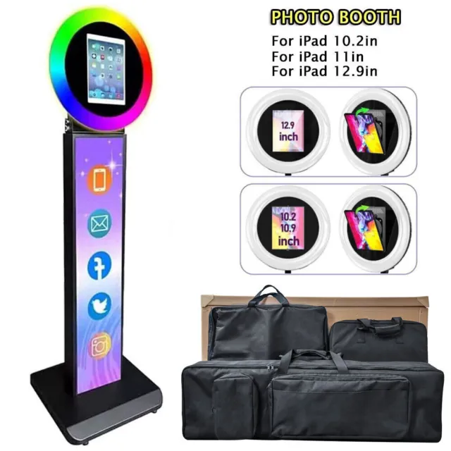 Portable Floor iPad Photo Booth Stand Selfie Machine w/ Carrying Bag for Party