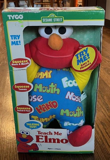Tickle Me Elmo Voice Box TEACH ME ELMO Original 1996 Tyco Plush