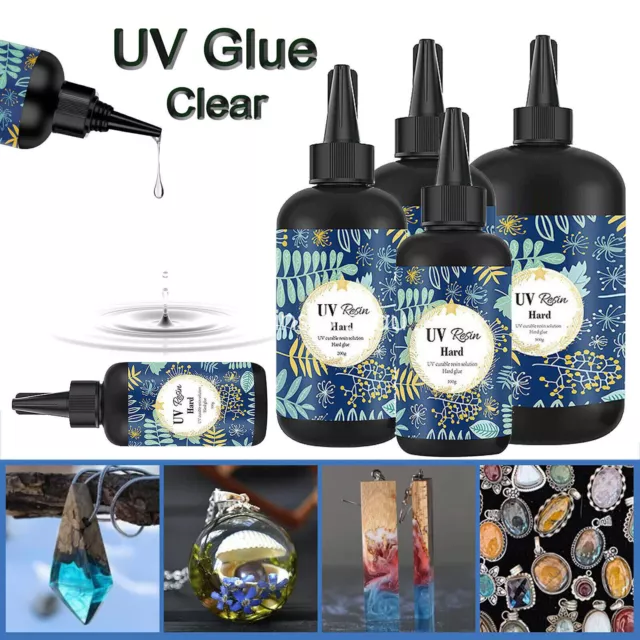 Hard UV Resin Glue Super Clear Coating Paste DIY Resin Crafts Casting Jewelry AU