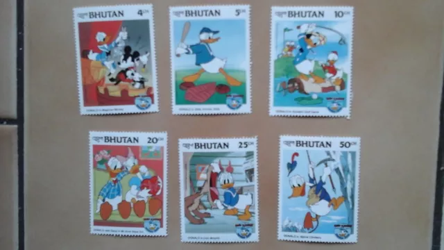 Briefmarken, Walt- Disney- Figuren, Bhutan