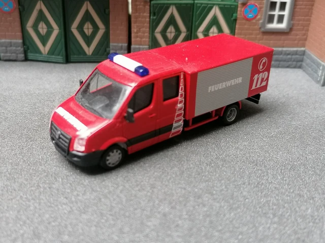 Modèle Réduit Herpa 1:87 VW Crafter Fourgon Pompiers - Édition Limitée, Neuf En Boîte