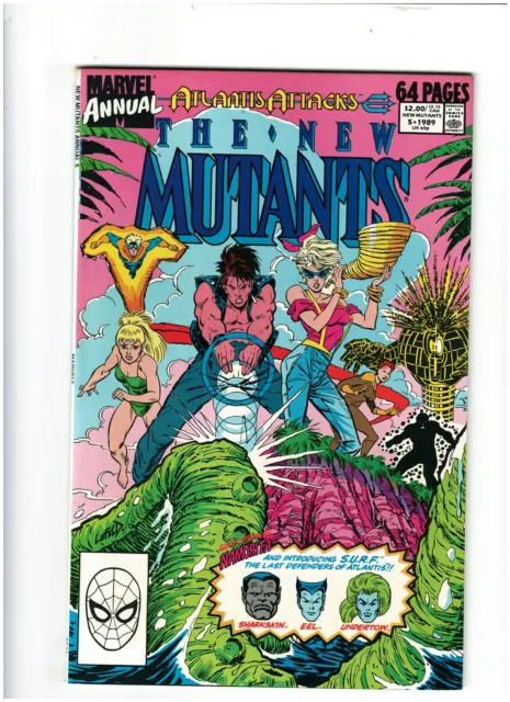 New Mutants Annual #5 Marvel 1989 Rob Liefeld art Atlantis Attacks NM- 9.2