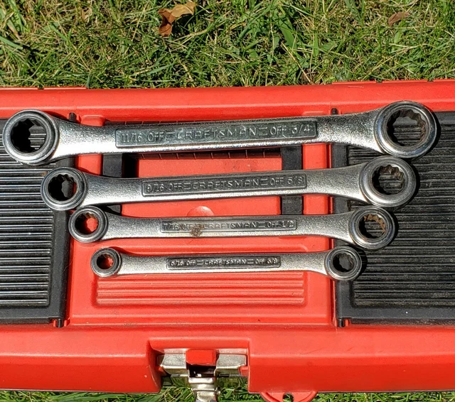 VTG USA COMPLETE CRAFTSMAN Double Box End Ratcheting Wrench Set SAE