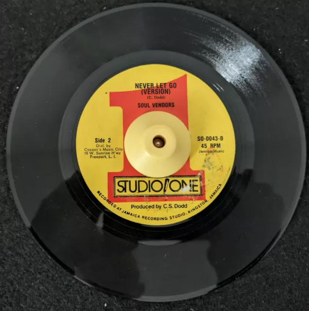 Slim Smith - Never Let Go -  7" Studio 1 - HEAR