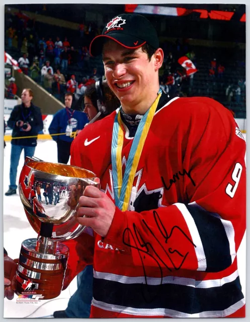 Sidney Crosby Autographed 2005 Team Canada World Junior Hockey Championship 8x10