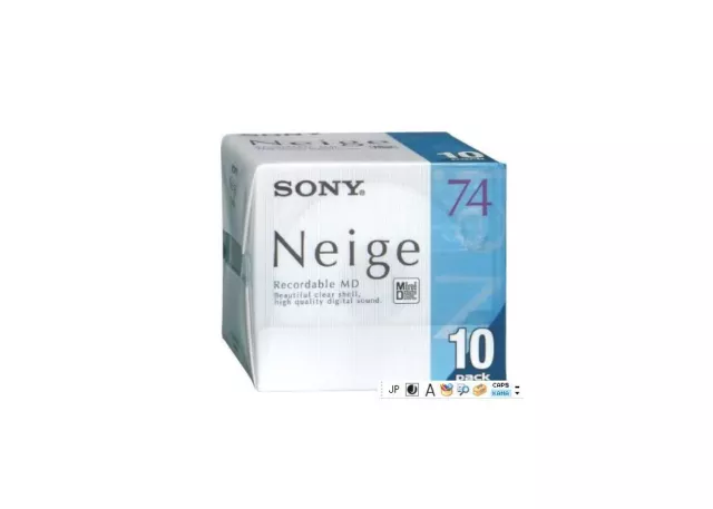 Sony Neige Serie Minidisk 74 Minuten 10 Packung Bespielbar Md 10MDW74NED Neu FS