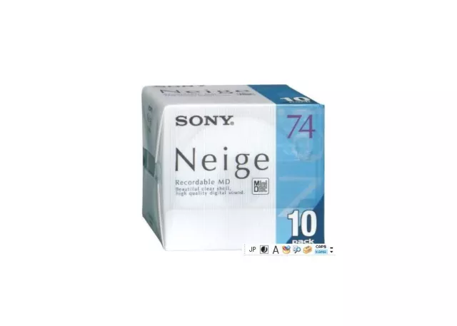 Sony " Neige Serie Minidisk 74 Minuti 10 Pacco Registrabile Md 10MDW74NED New FS