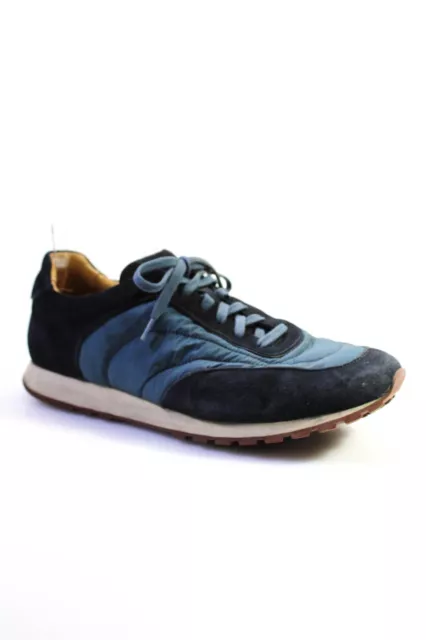 LORO PIANA MENS Suede Low Top Lace Up Sneakers Navy Blue Size 44 $75.00 ...