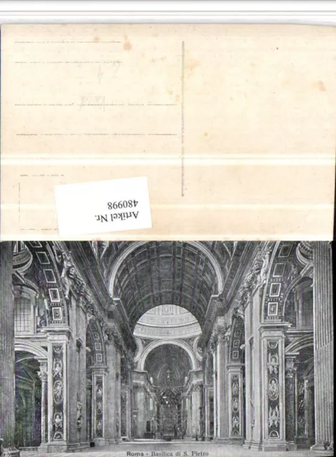 480998,Vatican Vatikan Basilica di S. Pietro Petersdom Innenansicht
