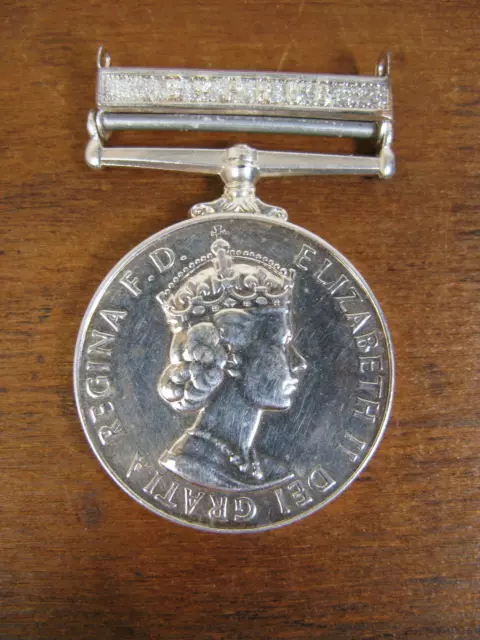 full size medal QEII naval general service GSM with Cyprus bar probably erased