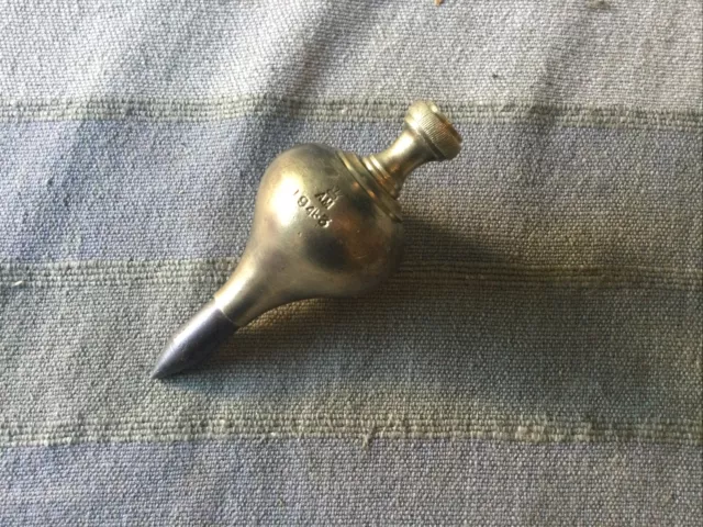 WWII Air Ministry 1943 8oz Brass Plumb Bob.