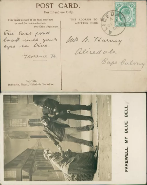 GB KEVII 1908 Alicedale Postmark Cancel Bamforth Policeman Humour Postcard