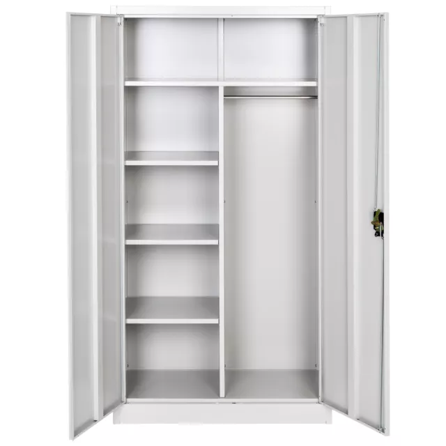 Aktenschrank Büroschrank Spind Kleiderstange Lagerschrank Stahl 80/90 cm Breite